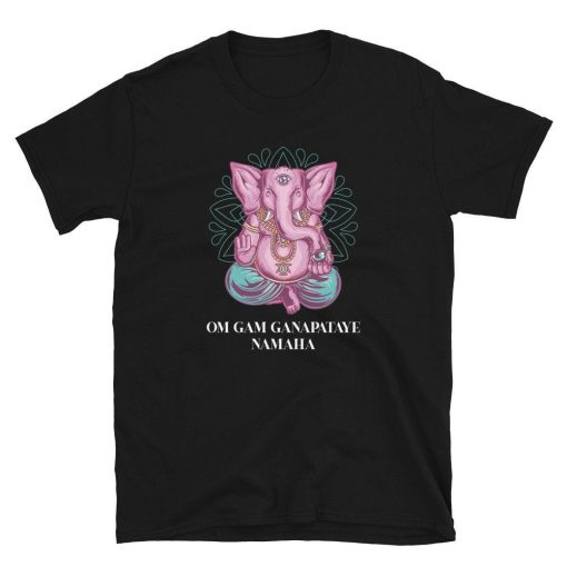 Sitting Ganapati Om Gam Ganapataye Namaha Unisex T-Shirt