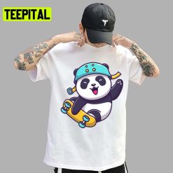 Skate Boarding Cute Panda Training Essential Unisex T-Shirt