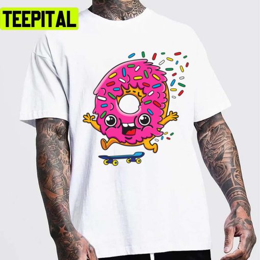 Skater Donut Donuts Lover Trending Unisex T-Shirt