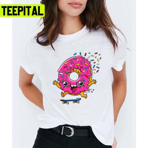 Skater Donut Donuts Lover Trending Unisex T-Shirt