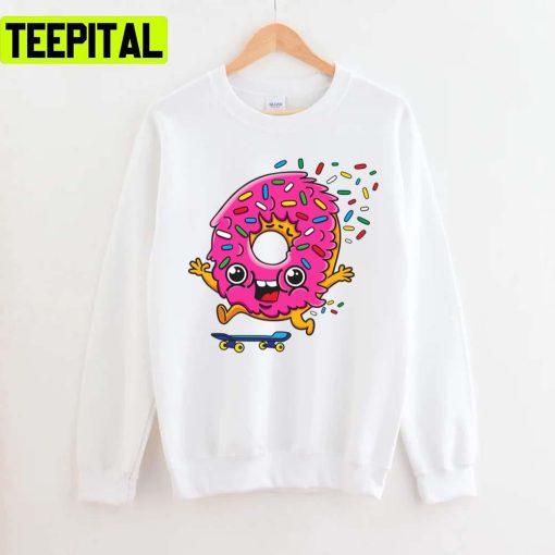 Skater Donut Donuts Lover Trending Unisex T-Shirt