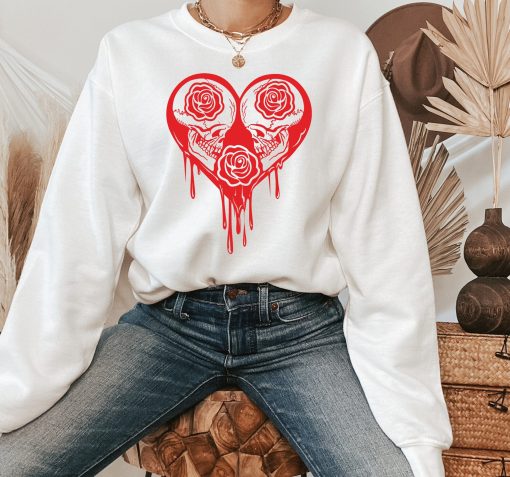 Skeleton Head Red Skull Unisex Sweatshirt