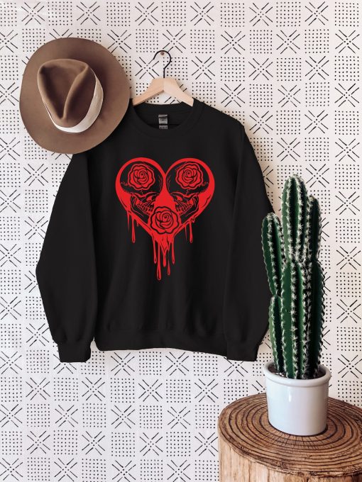 Skeleton Head Red Skull Unisex Sweatshirt