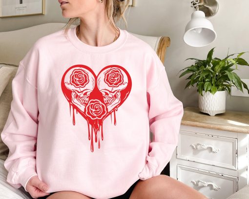 Skeleton Head Red Skull Unisex Sweatshirt