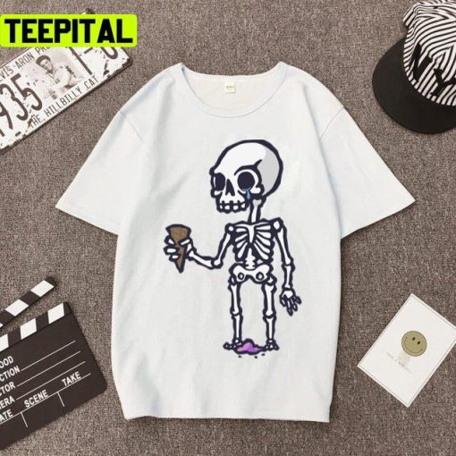 Skeleton Ice Cream Design Unisex T-Shirt