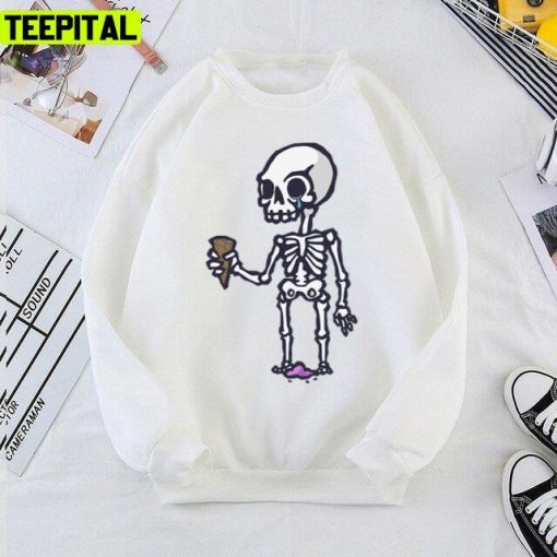 Skeleton Ice Cream Design Unisex T-Shirt