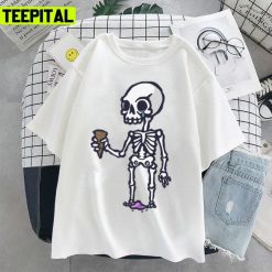 Skeleton Ice Cream Design Unisex T-Shirt