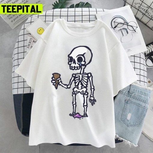 Skeleton Ice Cream Design Unisex T-Shirt