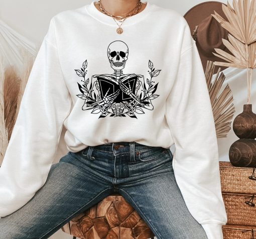 Skeleton With Book Unisex Sweatshirt