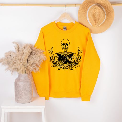 Skeleton With Book Unisex Sweatshirt