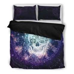 Skull Clock Style 2 Bedding Set