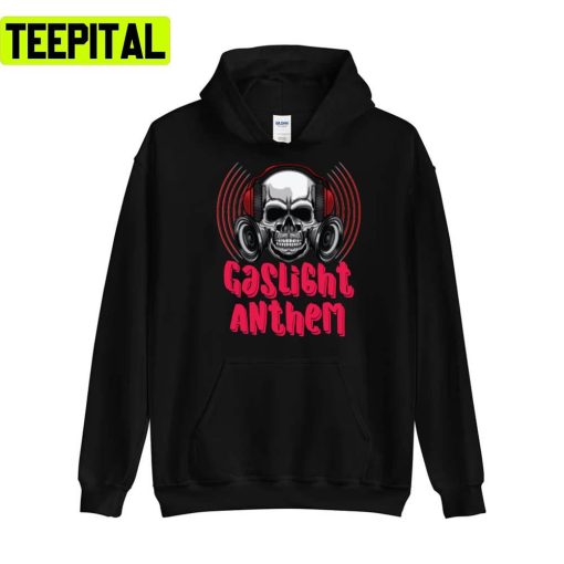 Skull Headphone The Gaslight Anthem Rock Band Unisex T-Shirt