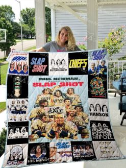 Slap Shot Quilt Blanket