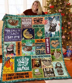 Sloth Is My Spirit Animal Quilt Blanket Great Customized Blanket Gifts For Birthday Christmas Thanksgiving