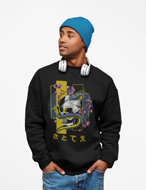 Snake Skull Japanese Art Unisex Sweatshirt