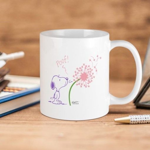 Snoopy Cartoon Peanuts Dandelion Premium Sublime Ceramic Coffee Mug White