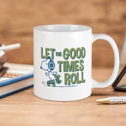 Snoopy Peanuts Let The Good Times Roll Premium Sublime Ceramic Coffee Mug White