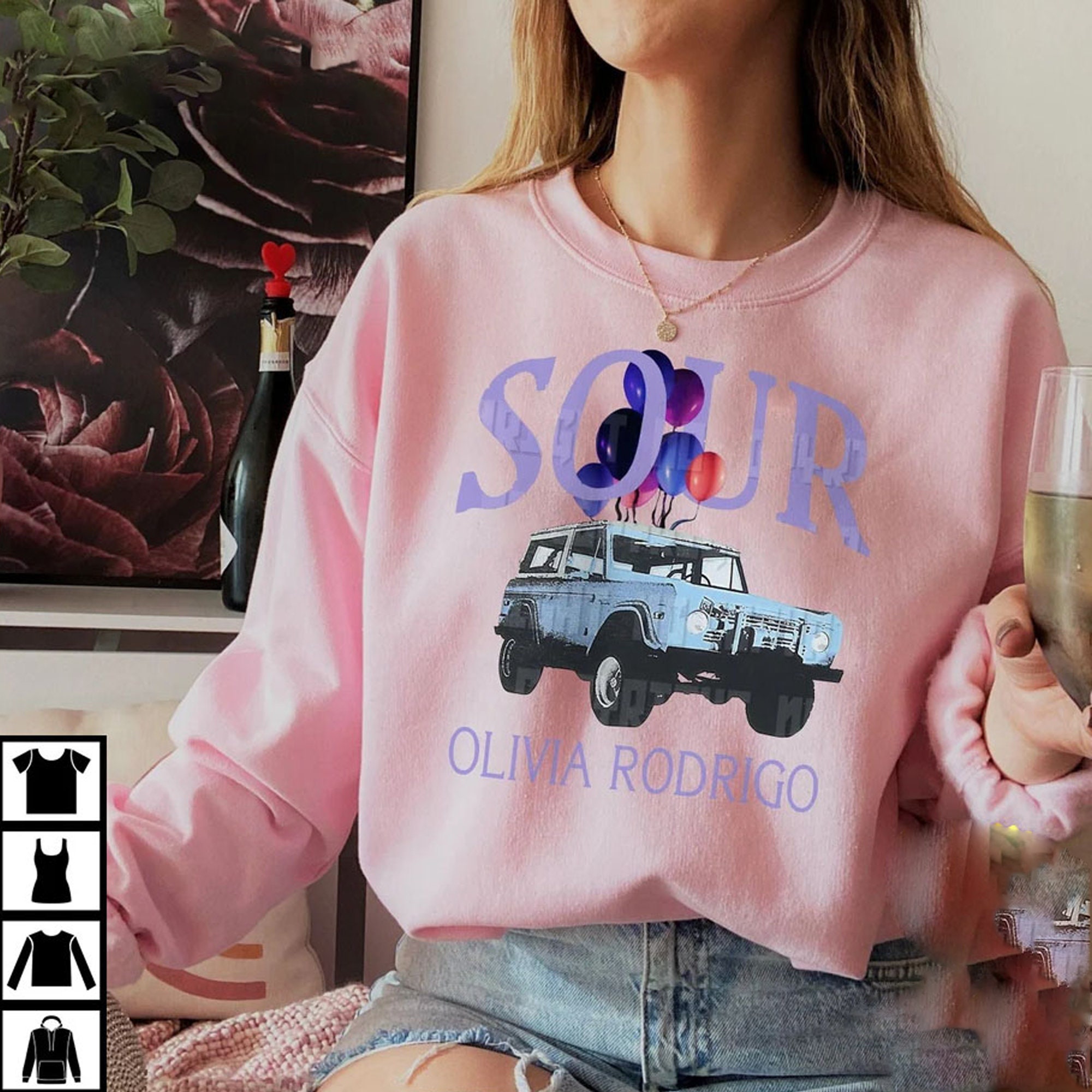 Sour Olivia Rodrigo Car Graphic Unisex Sweatshirt