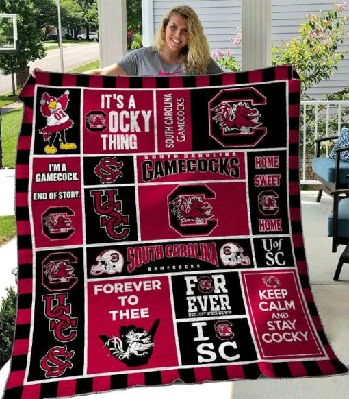 South Carolina I’m A Gamecock End Of Story Quilt Blanket Great Customized Blanket Gifts For Birthday Christmas Thanksgiving