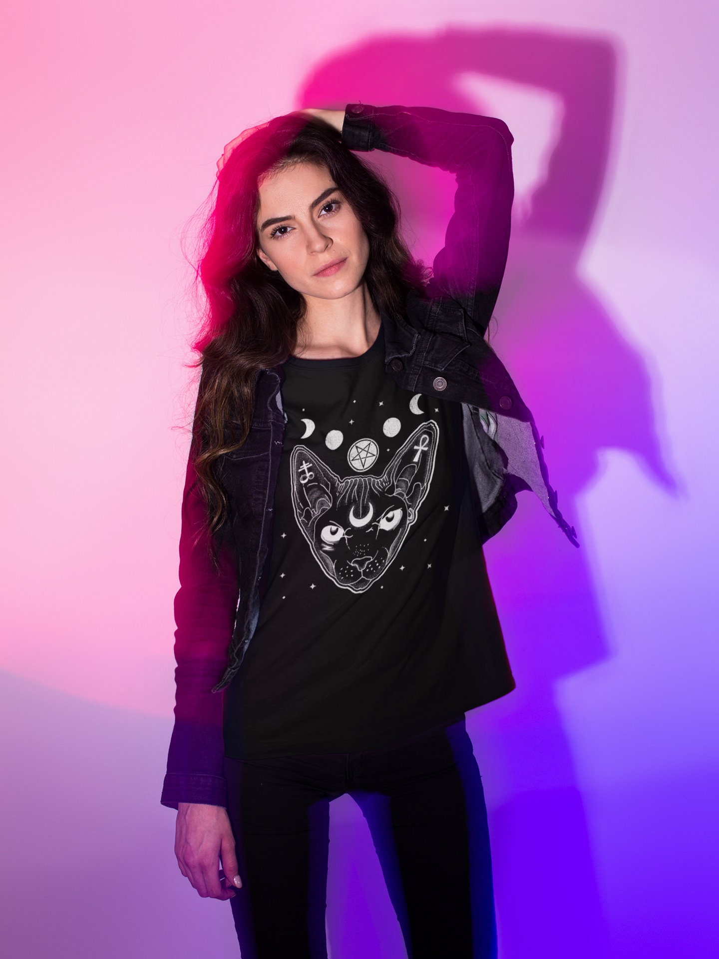 Sphynx Cat Halloween, Occult Unisex T-Shirt