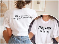 Spider Men With Great Power Comes Great Responsibility Unisex T-Shirt