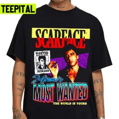 Sárfáe Miami’s Most Wanted The World Is Yours Tony Montana Unisex T-Shirt