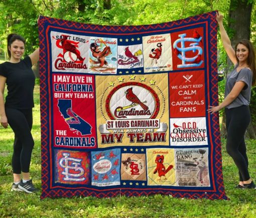 St Louis Cardinals California Quilt Blanket