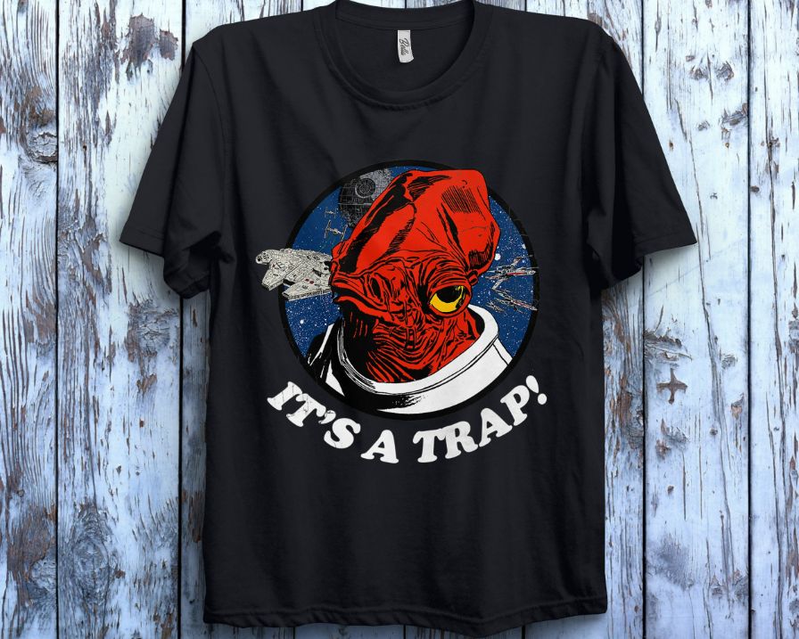 Star Wars Admiral Ackbar Falcon Its A Trap! Graphic T-Shirt