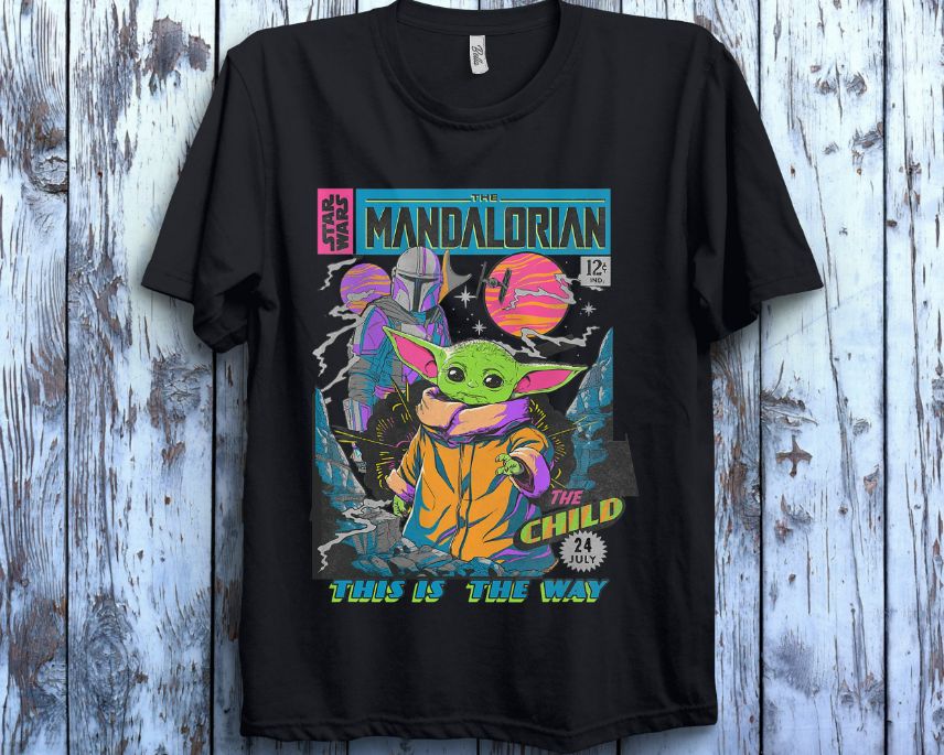 Star Wars Baby Yoda The Mandalorian The Child Comic Book Unisex Gift T-Shirt