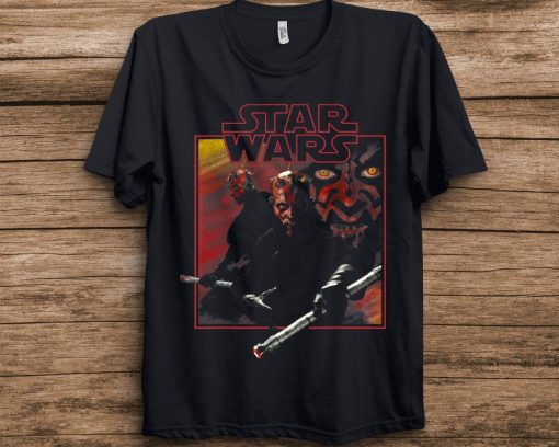 Star Wars Darth Maul Classic Movie Square Portrait T-Shirt