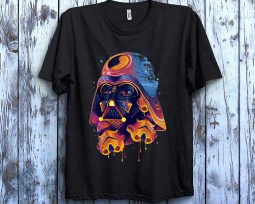 Star Wars Darth Vader Trooper Helmets Psychedelic Drip Unisex Gift T-Shirt