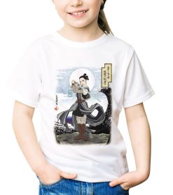 Star Wars Japanese Rey Childrens Unisex White T-Shirt