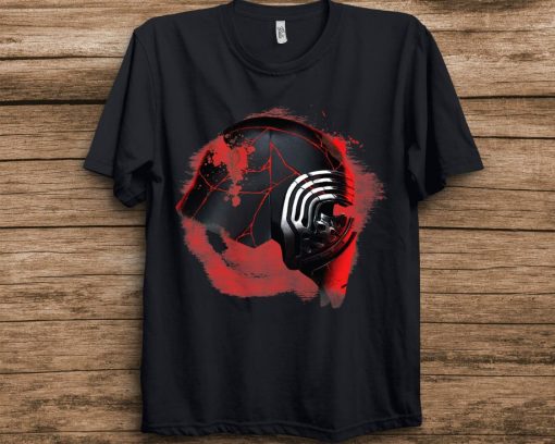 Star Wars Rise of Skywalker Kylo Ren Helmet Damage Unisex T-Shirt