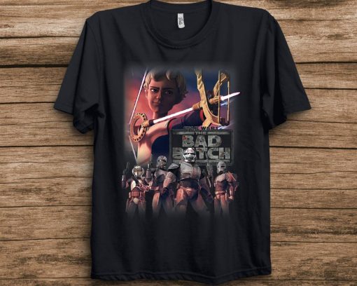 Star Wars The Bad Batch Omega Group Shot Poster T-Shirt