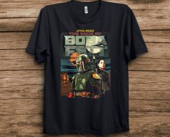 Star Wars The Book Of Boba Fett Fennec Shand Sunrise Logo T-Shirt