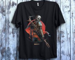 Star Wars The Mandalorian Detailed Portrait T-Shirt