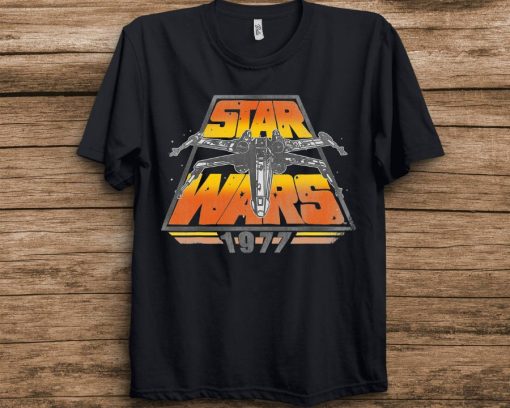 Star Wars X-Wing 1977 Vintage Retro Graphic T-Shirt