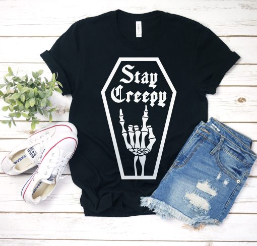 Stay Creepy Skeleton Funny Halloween Unisex Sweatshirt