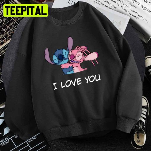 Stitch And Angel I Love You Unisex T-Shirt