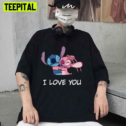 Stitch And Angel I Love You Unisex T-Shirt