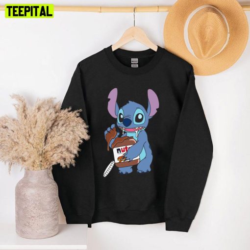 Stitch Discreetly Eating Nutella Unisex Sweatshirt