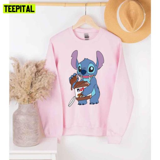 Stitch Discreetly Eating Nutella Unisex Sweatshirt