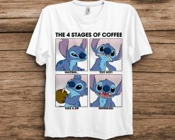 Stitch Lilo And Stitch 4 Stages Of Coffee Stitch Moods Disney Unisex T-Shirt