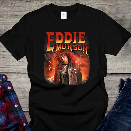 Stranger Things 4 Eddie Munson Portrait The Upside Down Unisex T-Shirt