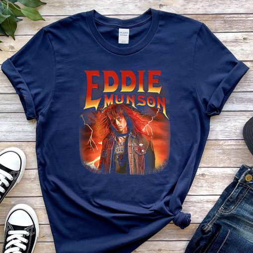 Stranger Things 4 Eddie Munson Portrait The Upside Down Unisex T-Shirt