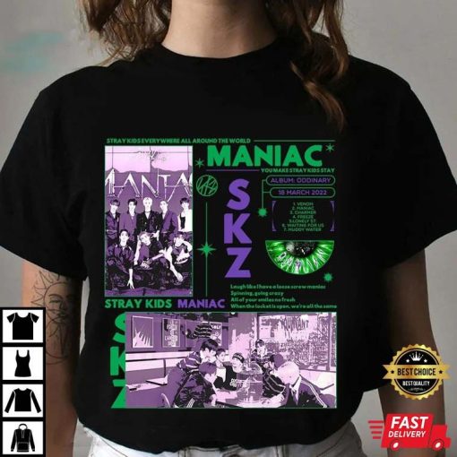 Stray Kids Maniac Ordinary Inspired Stray Kids Tour Unisex T-Shirt