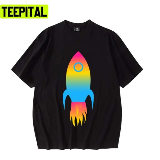 Subtle Pansexual Flag Spaceship Pride Month Lgbtq+ Support Unisex T-Shirt