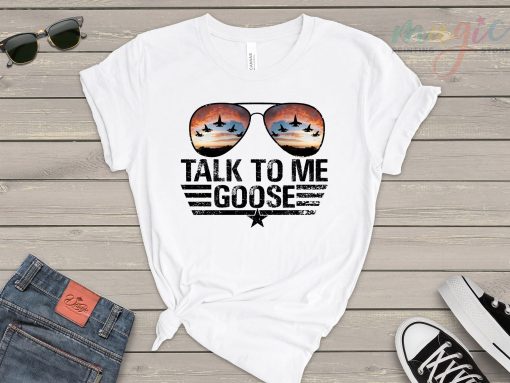 Talk To Me Goose Top Gun Jet Fighter Unisex T-Shirt