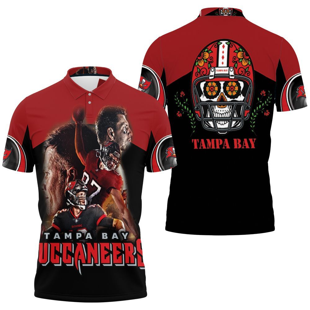 Tampa Bay Buccaneers Skull Nfc South Division Champions Super Bowl 2021 Polo Shirt All Over Print Shirt 3d T-shirt