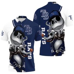 Tampa Bay Rays Jack Skellington And Zero Polo Shirt All Over Print Shirt 3d T-shirt